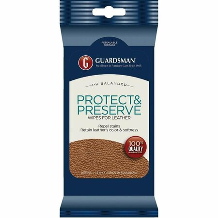 GUARDSMAN Protect & Preserve Leather Care Wipes, 20PK 470600